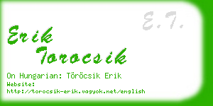 erik torocsik business card